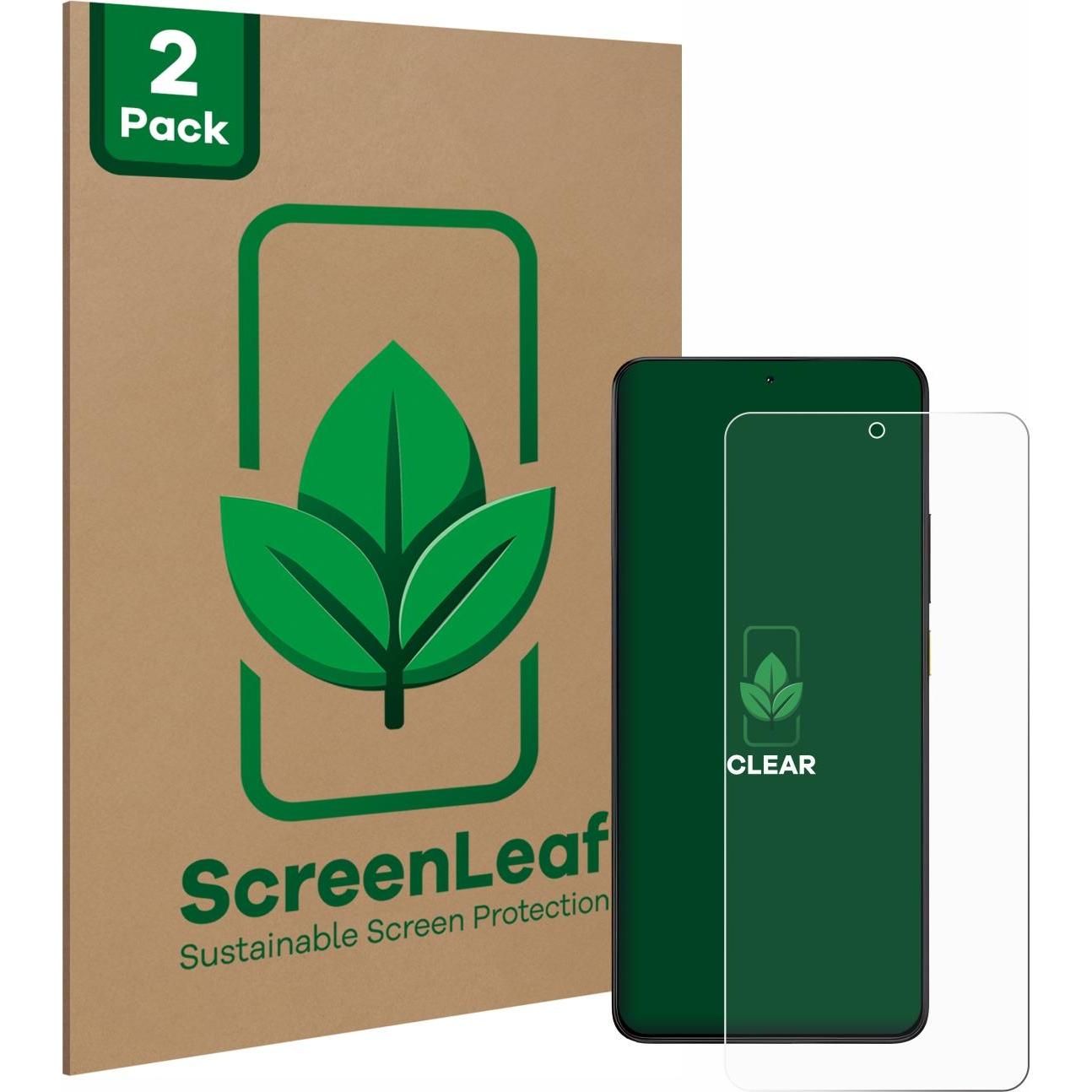 ScreenLeaf Schutzfolie nachhaltiger Displayschutz Displayschutzfolie Folie Klar Transparent (2 Stück, Xiaomi Poco X6 Pro...