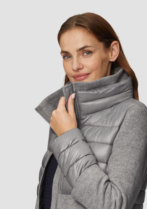 Produktbild S.Oliver Outdoor-Mantel Mantel im Fabricmix mit hohem Stehkragen