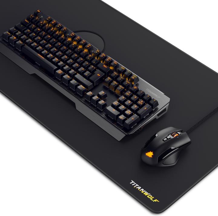 Produktbild Titanwolf Tastatur-, Maus- und Mauspad-Set, Mechanisches Keyboard, Mouse & XL Mousepad Gaming Bundle (DE, Kabelgebunden)