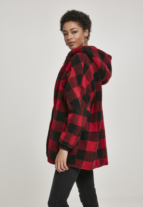 Produktbild Urban Classics Ladies Hooded Oversized Check Sherpa Jacket (M)