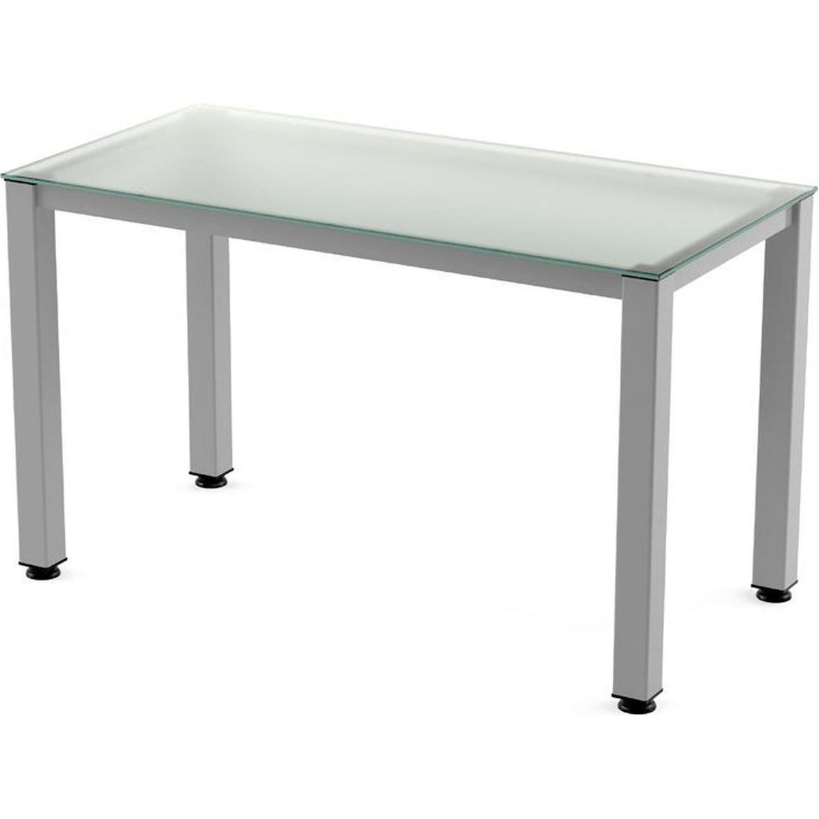 Rocada, Schreibtisch, Schreibtisch Executive BxTxH 120x60x73cm Gestell grau Platte Glas satiniert (120 x 60 x 73 cm)