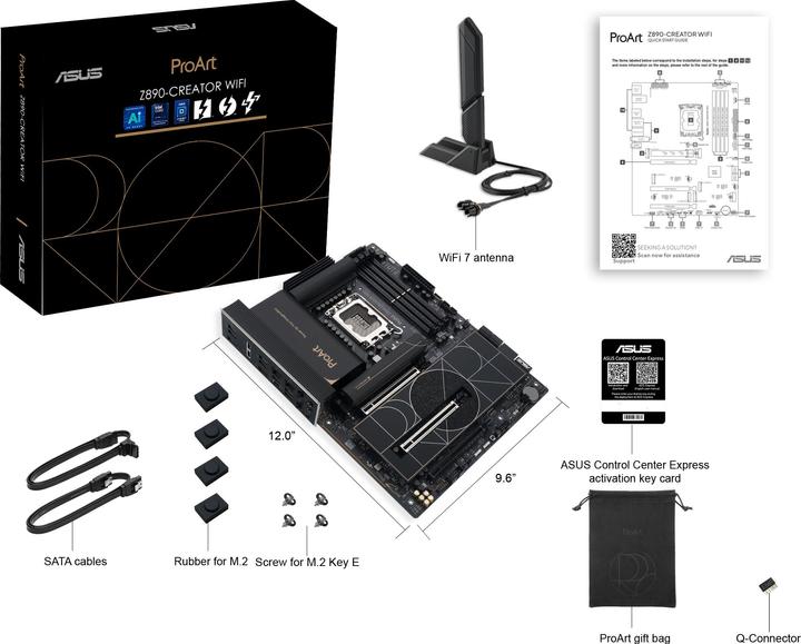 Image du produit ASUS MB PROART Z890-CREATOR WIFI (Intel,LGA1851,DDR5,ATX) (LGA 1851, Intel Z890, ATX)