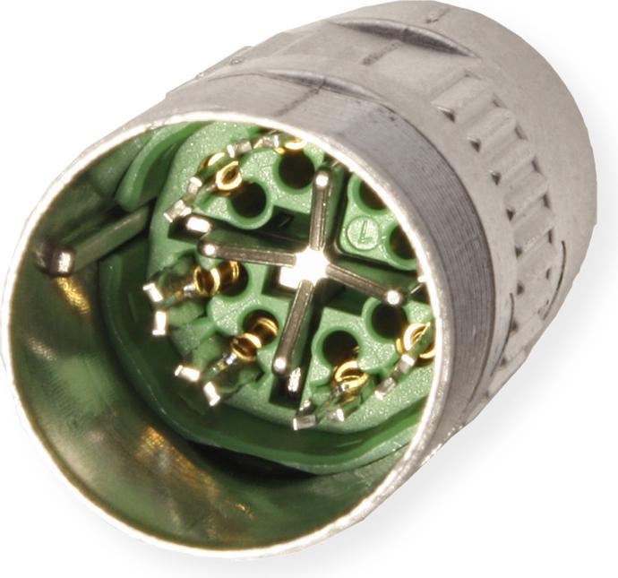 Produktbild Elbro M12 Buchse IP67 gerade geschirmt, X-kodiert, Cat. 6A