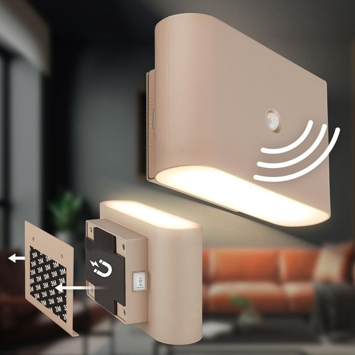 Produktbild Briloner CHET LED Akku Wandleuchte mit Sensor - Beige (280 lm)