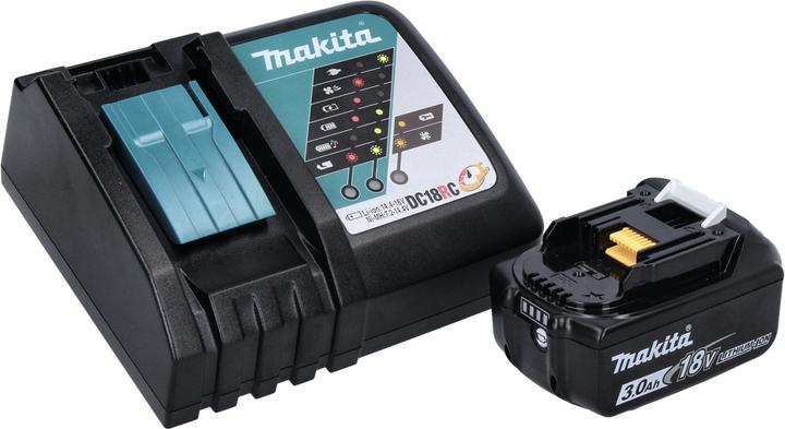 Produktbild Makita DBO 180 RF1J 18 V Akku Exzenterschleifer + 1x Akku 3,0Ah + Ladegerät + Makpac (Exzenterschleifer)