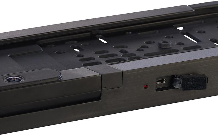 Produktbild Lescars Funk-HD-Rückfahrkamera in Nummernschildhalter, Monitor, Abstandswarner