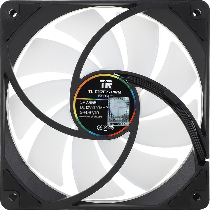 Actual product image Thermalright TL-C12C-S ARGB - Black (3-pack) - Kabinet køler - 120 mm - Sort med RGB LED lys - 26 dBA (120 mm, 1x)