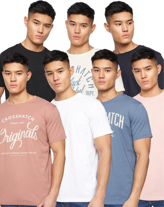 Immagine prodotto Crosshatch Rapmoore Maglietta Design Assortiti Uomo Misura Confezione 7 (L)