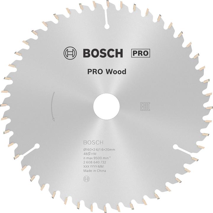 Actual product image Bosch Professional Zubehör PRO Wood circular saw blade, 160 x 2.6 x 20 mm