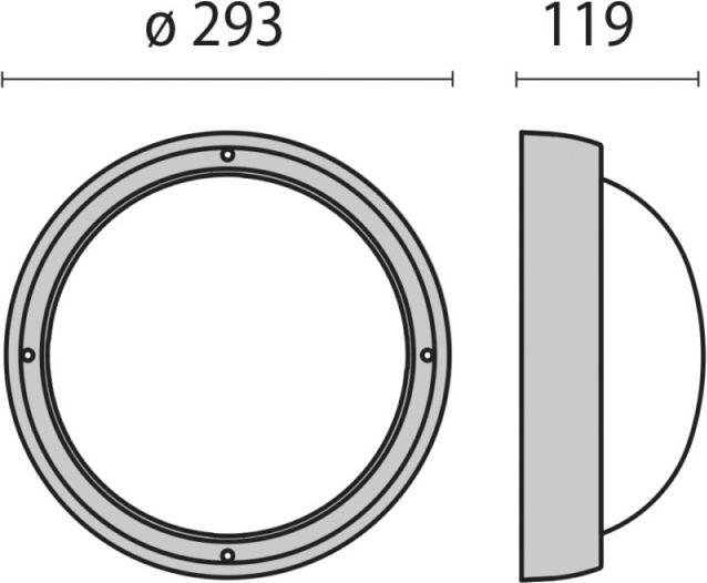 Produktbild PiL LED-Wand-u.Deckenleuchte 303636 (1161 lm)