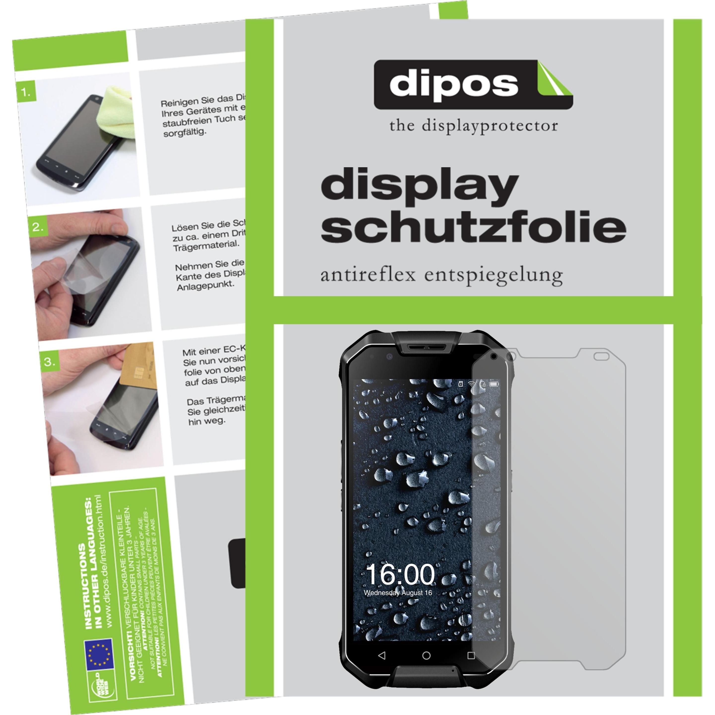 Dipos Displayschutzfolie Antireflex (2 Stück, AGM X2), Smartphone Schutzfolie, Transparent