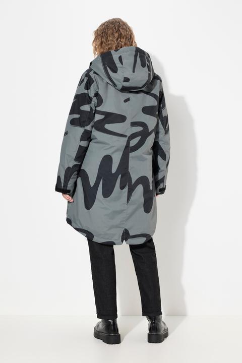 Actual product image Ulla Popken HYPRAR Scribble Print Coat (46, 48)