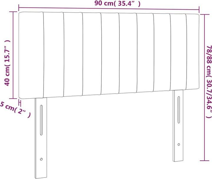 Actual product image vidaXL Kopfteil (90 x 5 x 88 cm)