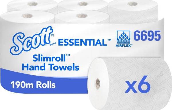 Productafbeelding Kimberly-Clark SCOTT Essential SLIMROLL Handdoek Wht (1 x)