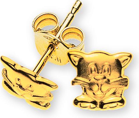 Image du produit Muau Stud earrings cats or jaune 750, 7mm (Or jaune 750/18K)