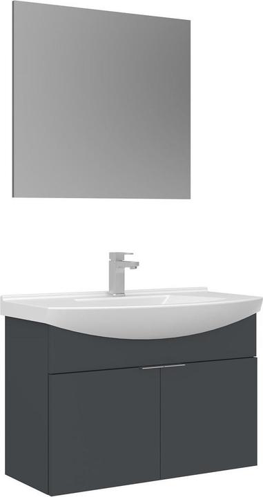 Produktbild Homitis Purus 80 Bathroom Cabinet With Sink & Mirror Set (2 Pieces)