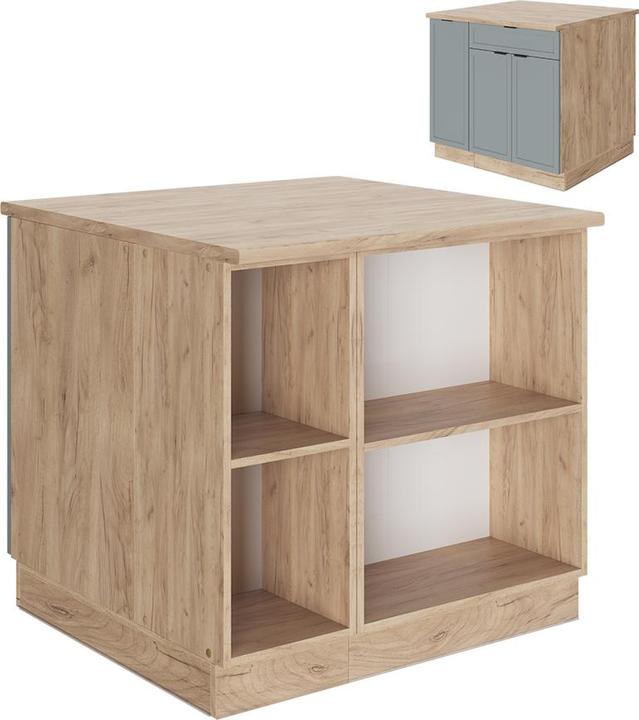 Goldkraft Eiche, hellblau-grau