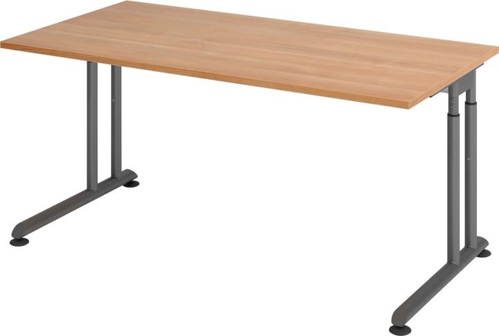 Actual product image Hammerbacher Desk C-foot 160x80cm walnut/graphite