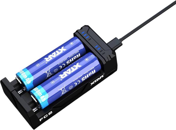 Xtar FC2 Li-ion/Ni-MH Ladegerät (10440, 14500, 14650, 16340, 17335, 17500, 17670, 18350, 18490, 18500, 18650, 18700, 20700, 21700, 22650, 25500, 26650, A, AA, AAA, AAAA, C)