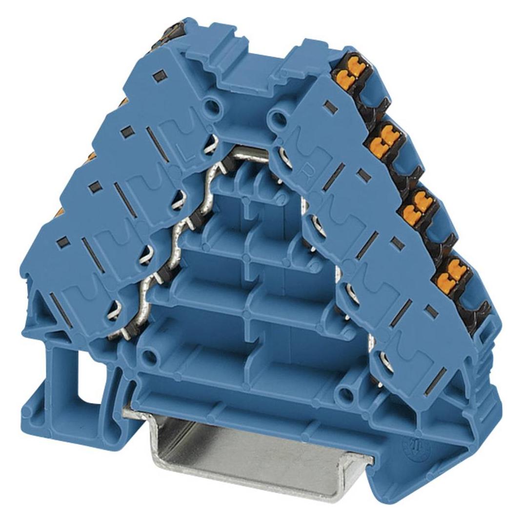 Phoenix Contact Phoenix Potenzialverteiler PTRV 4-PV BU/BK PTRV 4-PV BU/BK Blau Inhalt: 10 St., Relais