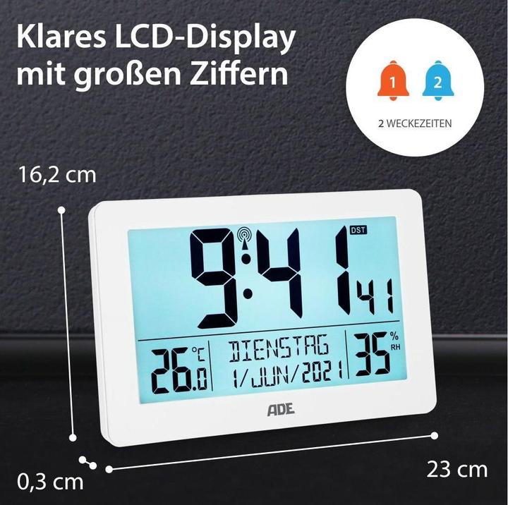 Actual product image ADE Radio controlled clock XXL digits