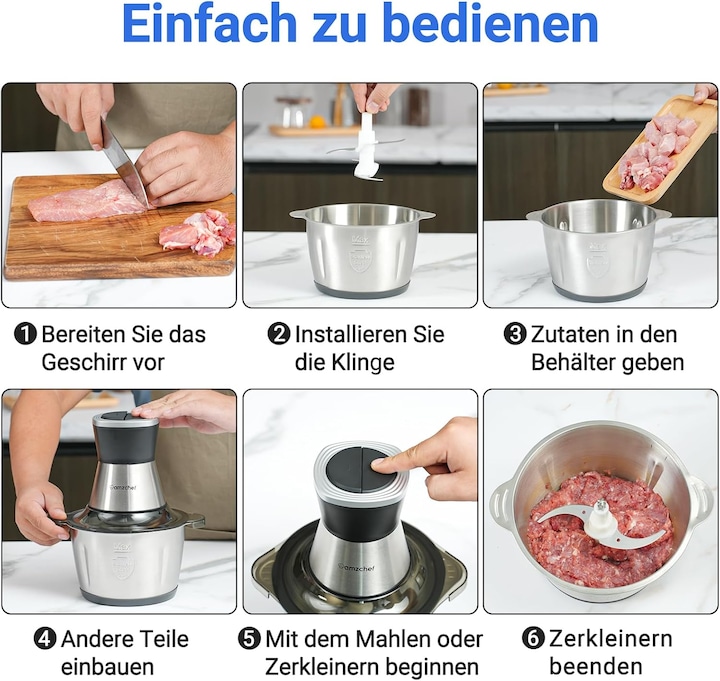 Actual product image Amzchef ‎J18-2L Elektrischer Fleischwolf