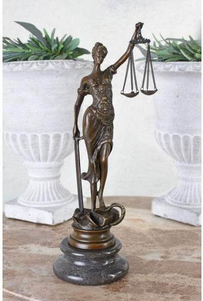 Actual product image Palazzo Justitia Justice signed bronze sculpture