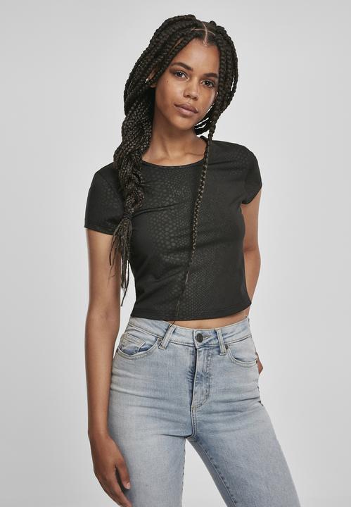 Actual product image Urban Classics Ladies Stretch Pattern Cropped Tee (3XL)