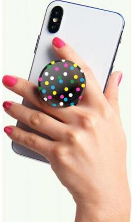 Actual product image PopSockets PopGrip Black Disco Dots