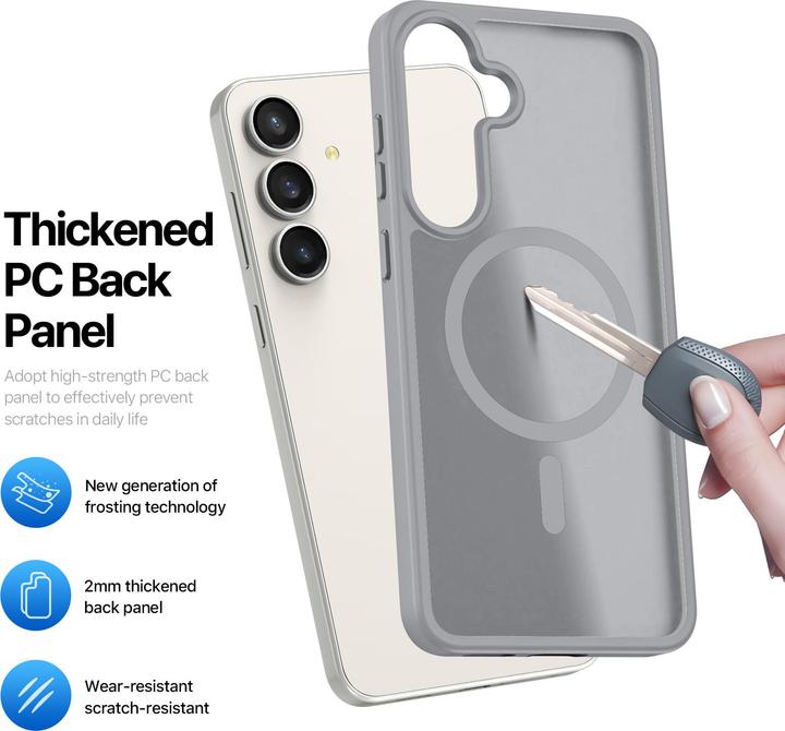 Immagine prodotto Dux Ducis Back panel cover case YIND comptible with MagSafe for SAMSUNG S25 FE grey (Samsung Galaxy S25 FE)