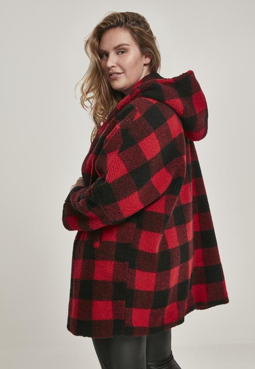Image du produit Urban Classics Ladies Hooded Oversized Check Sherpa Jacket (XXL)