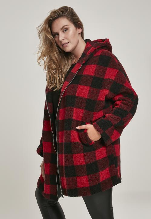 Image du produit Urban Classics Ladies Hooded Oversized Check Sherpa Jacket (XXL)