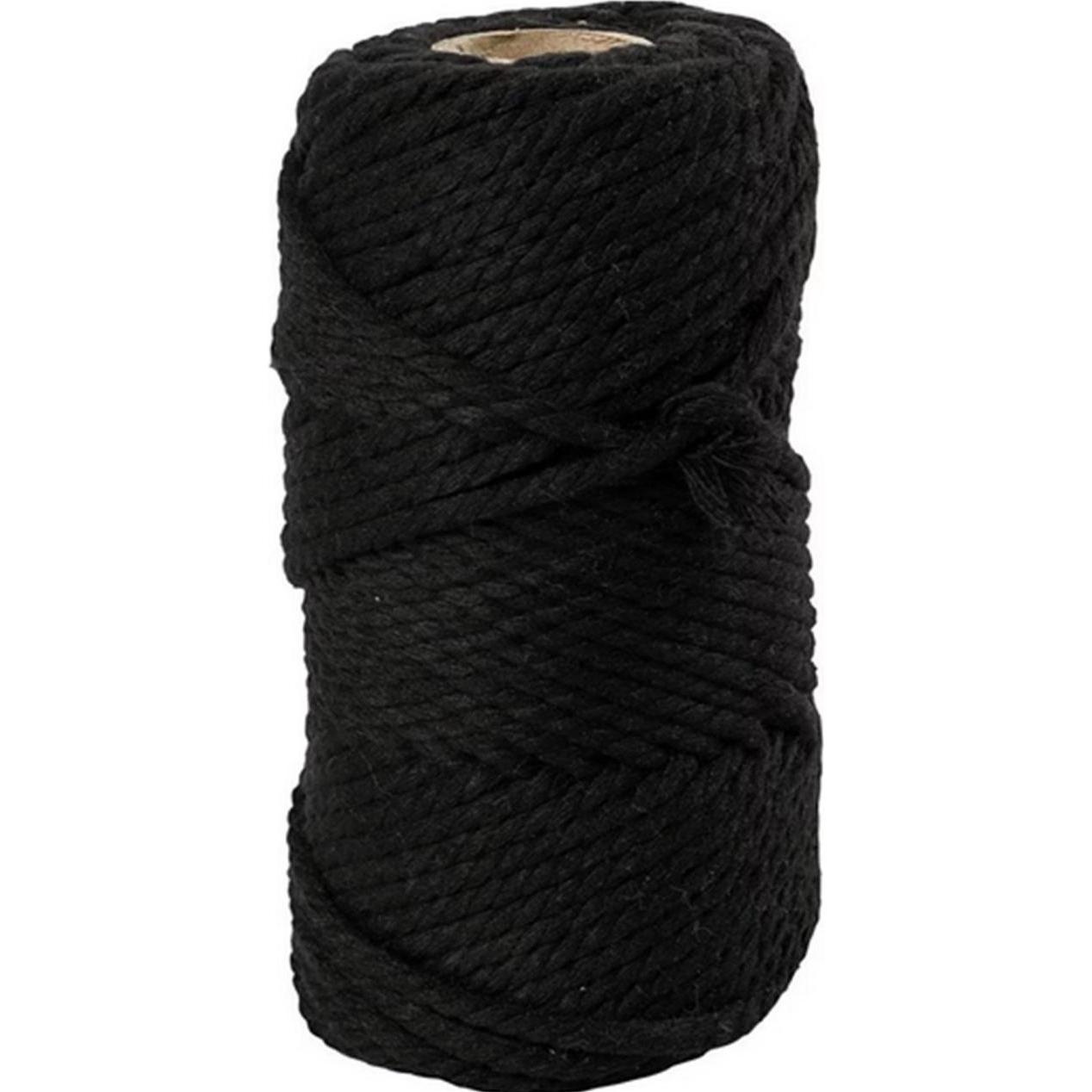 Thumbnail - Creativ Company Makramé, Garn + Wolle, Schwarz