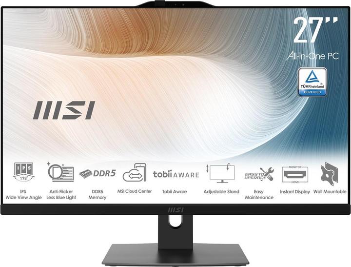 Produktbild MSI AIO Modern AM272P 1M-1261EU Core 5-120U 27" IPS LED FHD Non-Touch Anti-Glare - 16 GB (512 GB, 16 GB, Intel Core 5 120U)