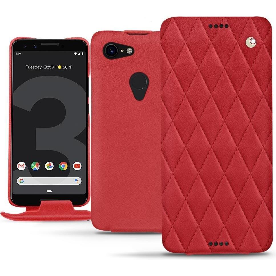 Noreve Lederschutzhülle vertikal (Google Pixel 3), Smartphone Hülle, Rot