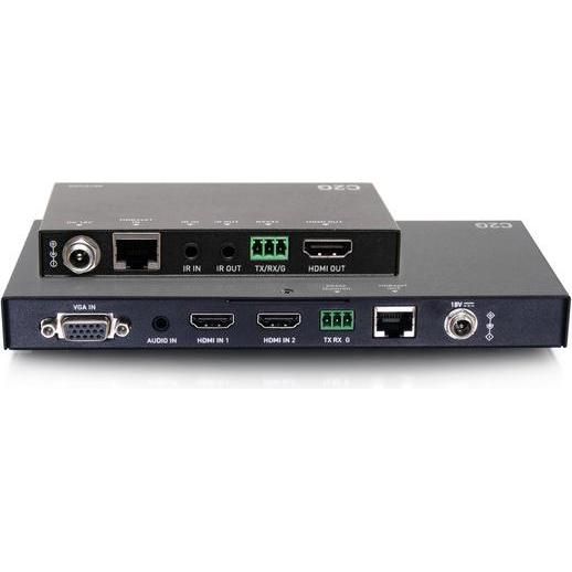 Thumbnail - C2G Dual 4K HDMI HDBaseT + VGA, 3,5 mm und RS232 über Cat Schalt-Erweiterung Box-Sender auf Ultra-Slim, Video Converter