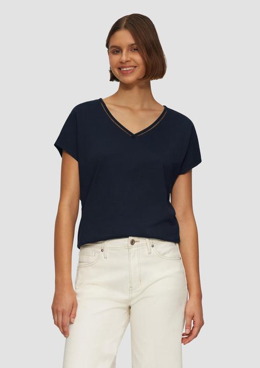 Image du produit S.Oliver T-Shirt T-Shirt im Relaxed Fit mit Stickerei am V-Ausschnitt (34)