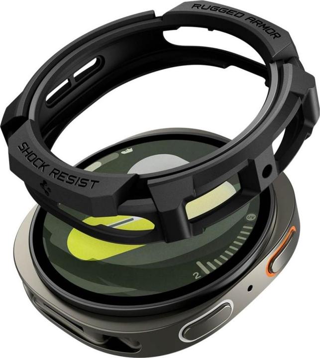 Productafbeelding Spigen Rugged Armor Case für Samsung Galaxy Watch 8 40 mm – Mattschwarz