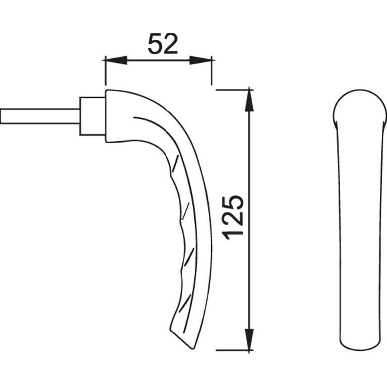 Thumbnail - Hoppe, Türgriff + Fenstergriff, Fenstersteckgriff TÔKYÔ, Alu weiss (Türgriff)