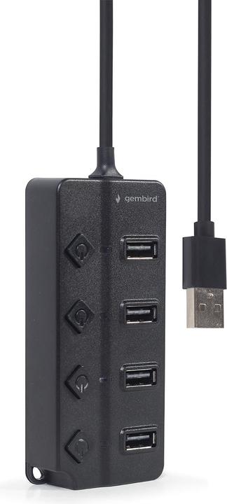 Produktbild Gembird USB 2.0 powered 4-port hub (USB-A, 4 Ports)