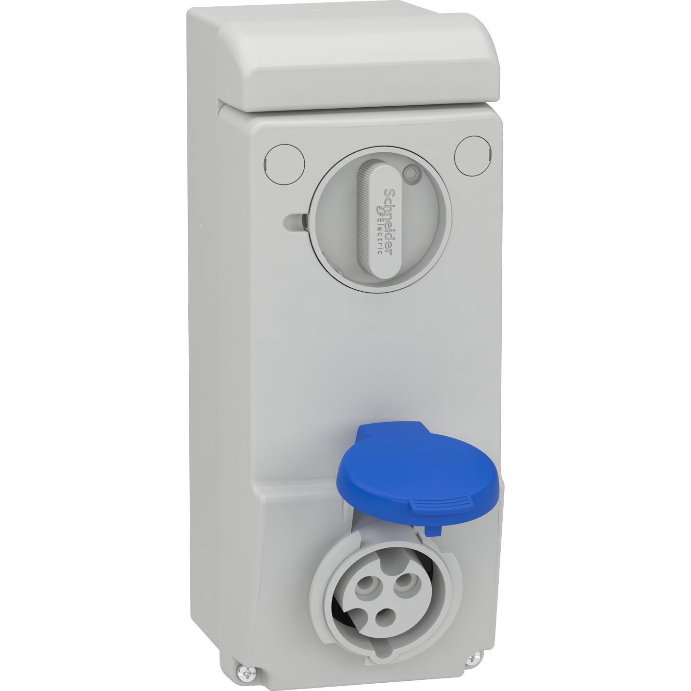 Schneider Electric, Steckdose, SE 83031 Wandsteckdose Verrieg. Ip44 16A 230V 3P
