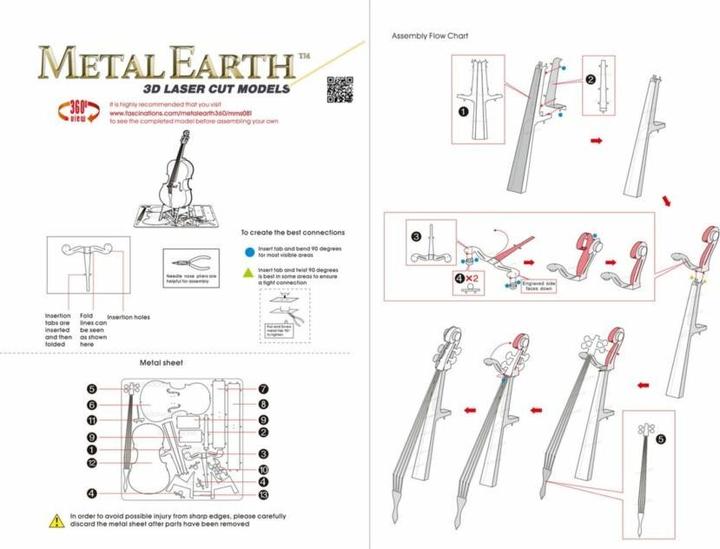 Actual product image Metal Earth Bas viool