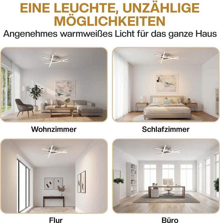 Produktbild Monzana LED Deckenleuchte Ny bolge (1200 lm)