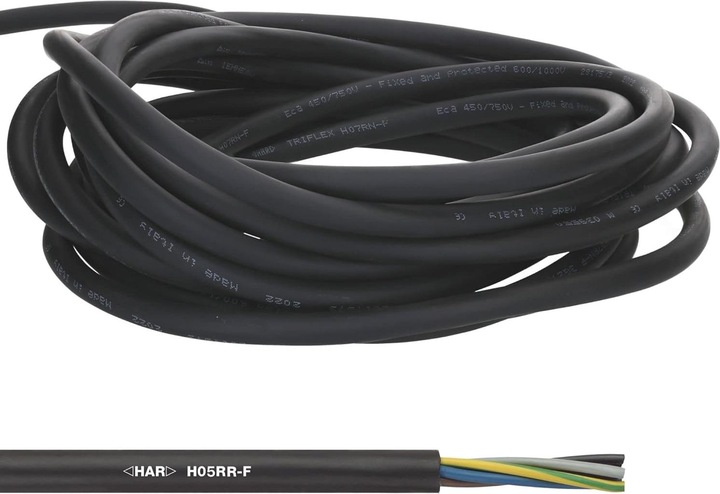 Produktbild Lapp 10 Meter 1600207 H05RR-F 3x0,75 mm² Gummileitung flexibel mit Schutzleiter I dünnes Gummikabel (10 m)