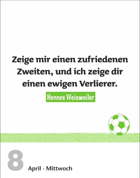 Actual product image Harenberg Lattenknaller Tagesabreisskalender 2026 - Die witzigsten Fussballersprüche (11 x 14 cm, Hardcover, German)