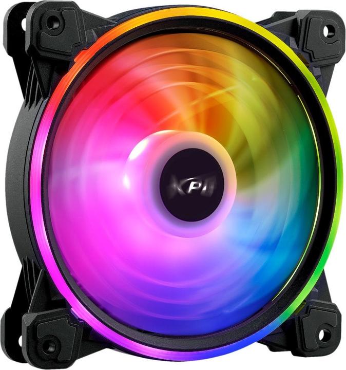 Actual product image XPG HURRICANE120ARGBPWM-BKCWW computer cooling system Computer case Fan Black, White (120 mm, 1x)