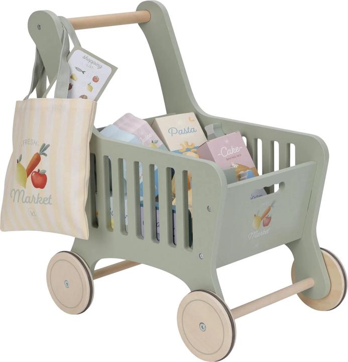 Little Dutch Einkaufswagen Mint aus Holz