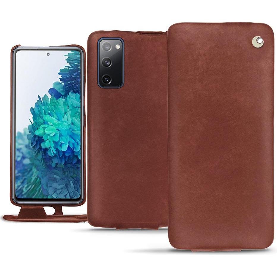 Noreve Lederschutzhülle vertikal (Samsung Galaxy S20 FE), Smartphone Hülle, Rot