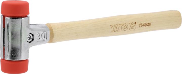 Actual product image Yato Pflasterhammer Schonhammer, 40 mm,Gummihammer, Einsätze Ultra-Polyethylen (522 g)