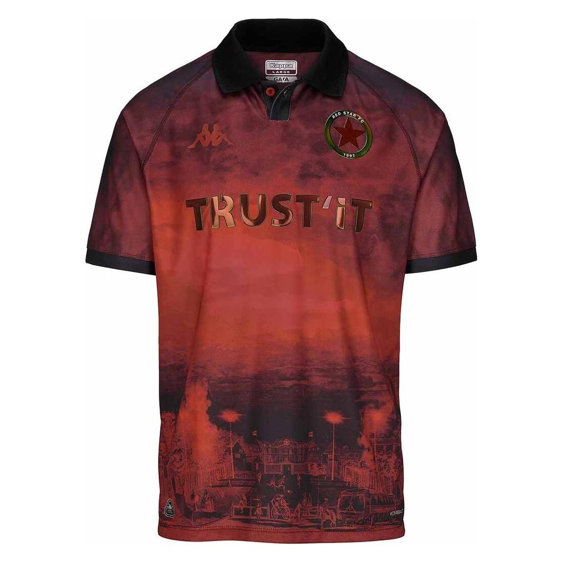 Kappa, Herren, Fussballtrikot, Auwärttrikot Red Tar Fc 2024/25 (S), Rot, S